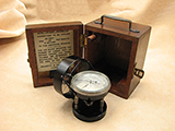 Negretti & Zambra, London low speed air meter in mahogany case